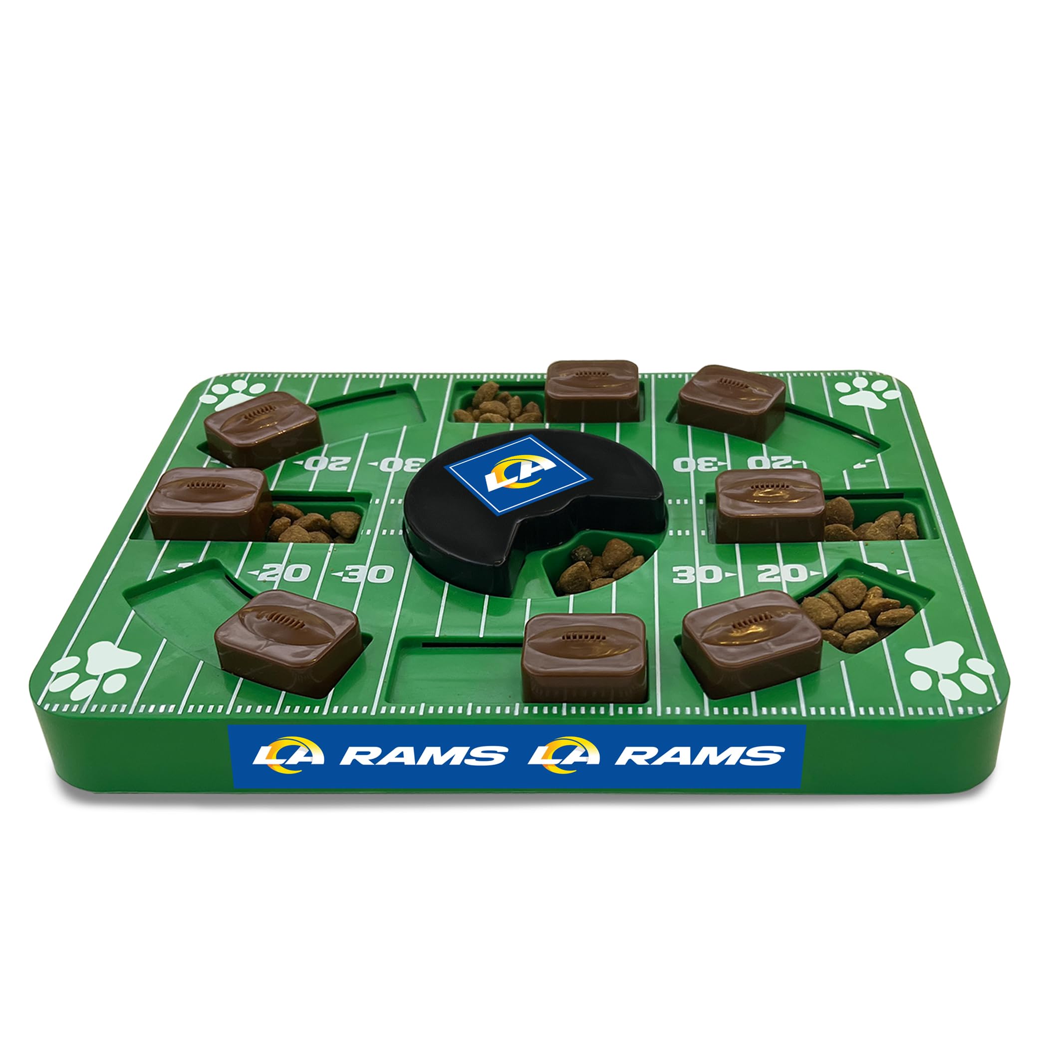 Pets First NFL Los Angeles Rams Puzzle Toy for Dogs, Slow Feeder Board for Pets, Interactive Doggie Treat Toy