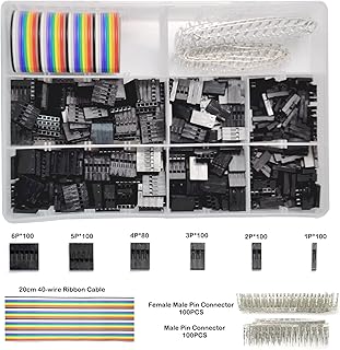 Gikfun 2.54mm Pitch 1 2 3 4 5 6Pin Housing Connector Dupont Wire Male Female Crimp Pins Adaptor Assortment Kit EK8479