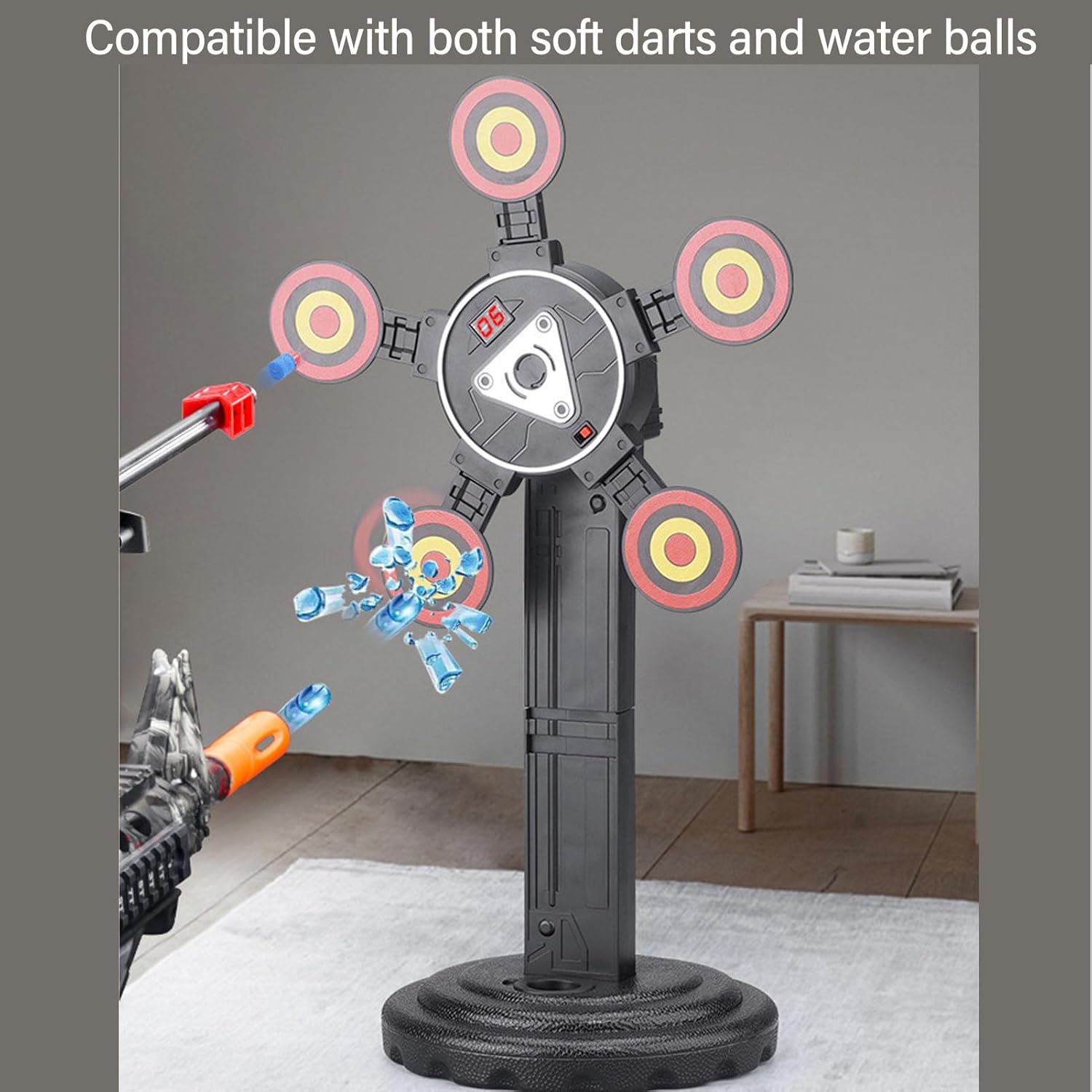 Rotating Electronic Target Toy with Automatic Reset Function and Sound Effect for Performance Training