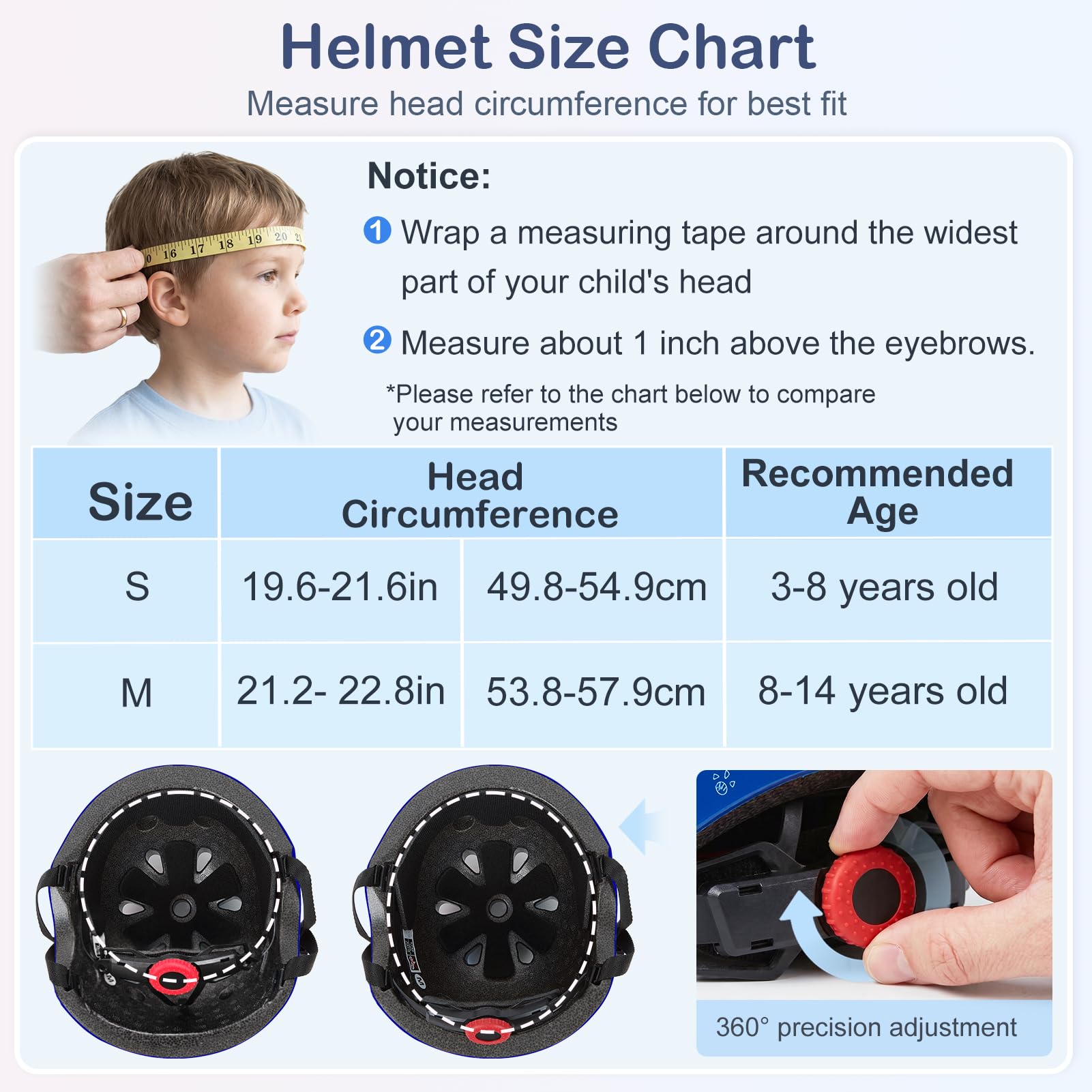 bike helmet size for a 3 year old Toddler Helmet, Bienbee Kids Skateboard Helmets Bicycle Balance Bike Scooter for Girls Boys Kids Age 1-3-5-8-14 Years Casual Backpack American Tourister Fitness Accessories Includes two sets of Color:Navy Blue Zig Zag