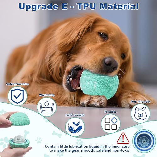 Miniatura 2 de Magicorange Juguetes interactivos para perros, juguetes automáticos de bolas rodantes para perros, pelotas de tenis con efecto rodante