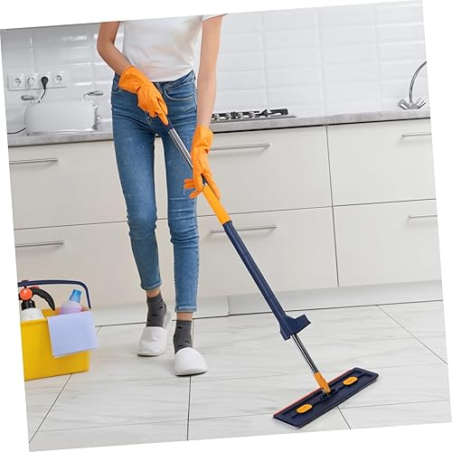 Miniatura 3 de Trapeador de piso grande plano 6 almohadillas de diseño no lavado limpieza a fondo cómodo para uso prolongado