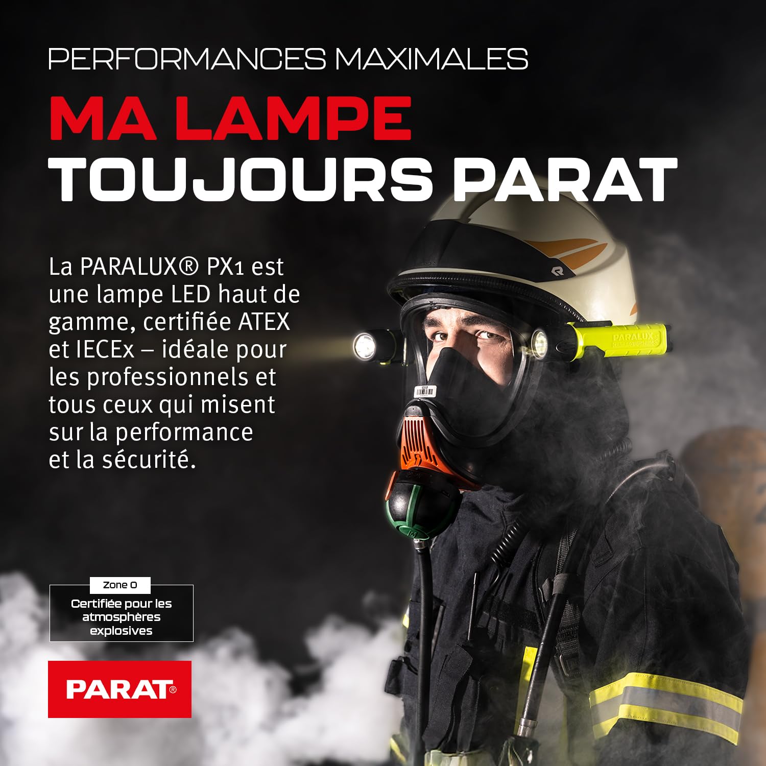 Lampe à main Parat Paralux PX1 (lampe de sécurité stable / lampe de travail étanche, antipoussière / lampe avec piles)