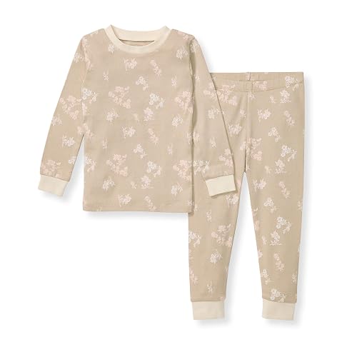 Burt's Bees Baby Girls Organic Cotton Pajamas, Toddler PJ Set, 2-PC | Soft, cozy, snug fitting pajamas feature stretchy ribbed cuffs and hand painted prints to make bedtime a breeze
