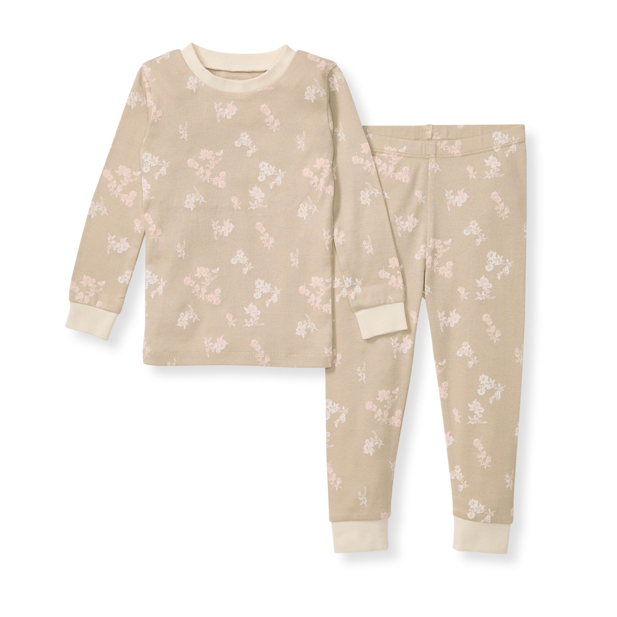 Burt's Bees Baby Girls Organic Cotton Pajamas, Toddler PJ Set, 2-PC | Soft, cozy, snug fitting pajamas feature stretchy ribbed cuffs and hand painted prints to make bedtime a breeze