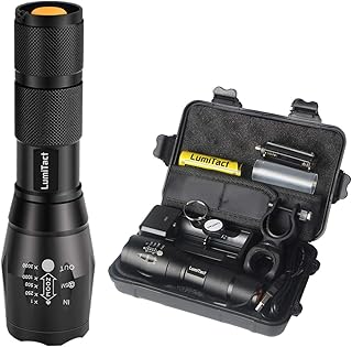 Lumitact G700 Led Torch Rechargeable Super Bright CREE Led Tactical Flashlight 2000 Lumen Zoomable Handheld Torches for Ca...