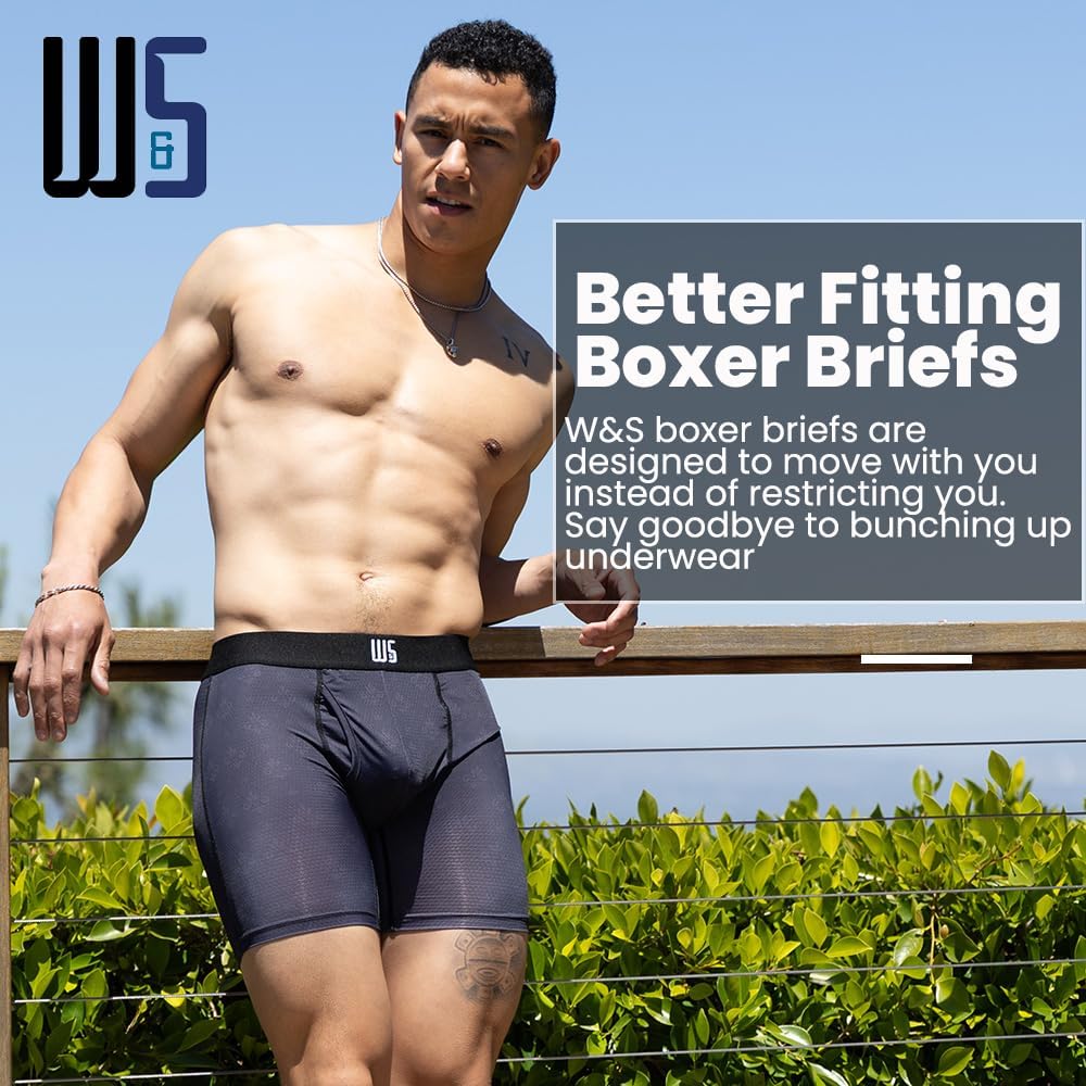 Warriors & Scholars Chafe Safe Pouch Mesh Boxer Briefs For Men Pack Of 6, Soft, Breathable, Moisture-Wicking Mens Underwear - Image 5