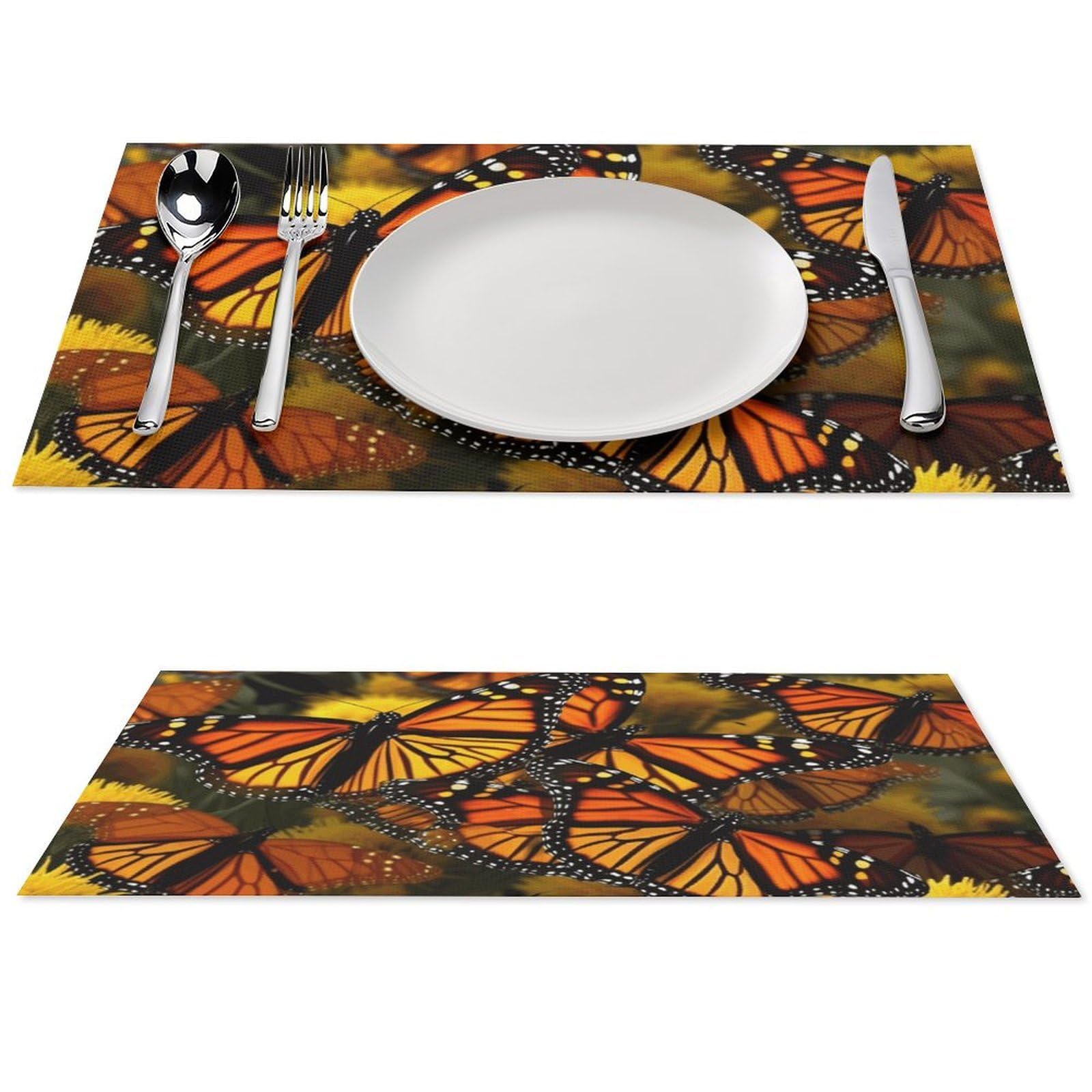 Set de table papillon PVC imperméable antidérapant et résistant au chaud