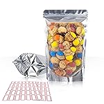 BELLE KR 3x5 Small Mylar Bags for Freeze Dried Candy - Pack Of 100-4 Mil Thick - Clear Mylar Bags with See Through Window for Freeze Drying