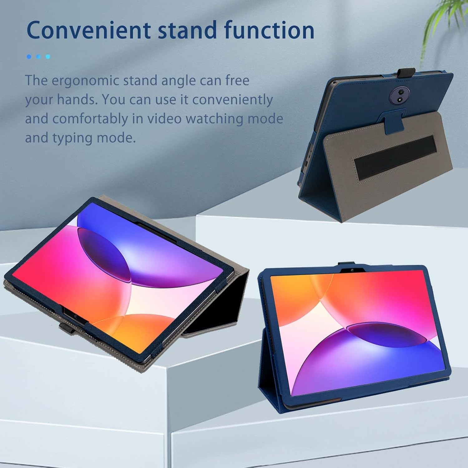 NOUKAJU Case for TCL TAB A1 Plus Tablet 12.2inch,Folding Stand(Blue) image 3