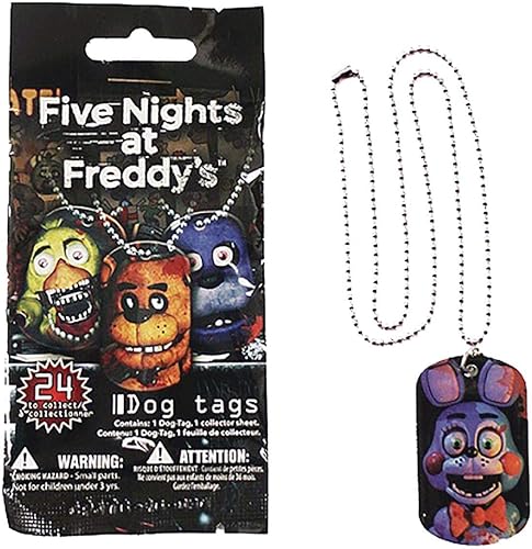 Collar con licencia oficial de Five Nights At Freddys Dog Tags Collar misterioso con mensaje Contiene 1 collar aleatorio para perro