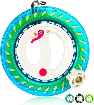 Kite Reel Winder for Adults & Kids -8.3/9 /9.9Inch Dia,1000 /1640FT High Strength String with Connector - Large Handle, Safety Lock, Kite Line Winder for Effortless Flying and Control.