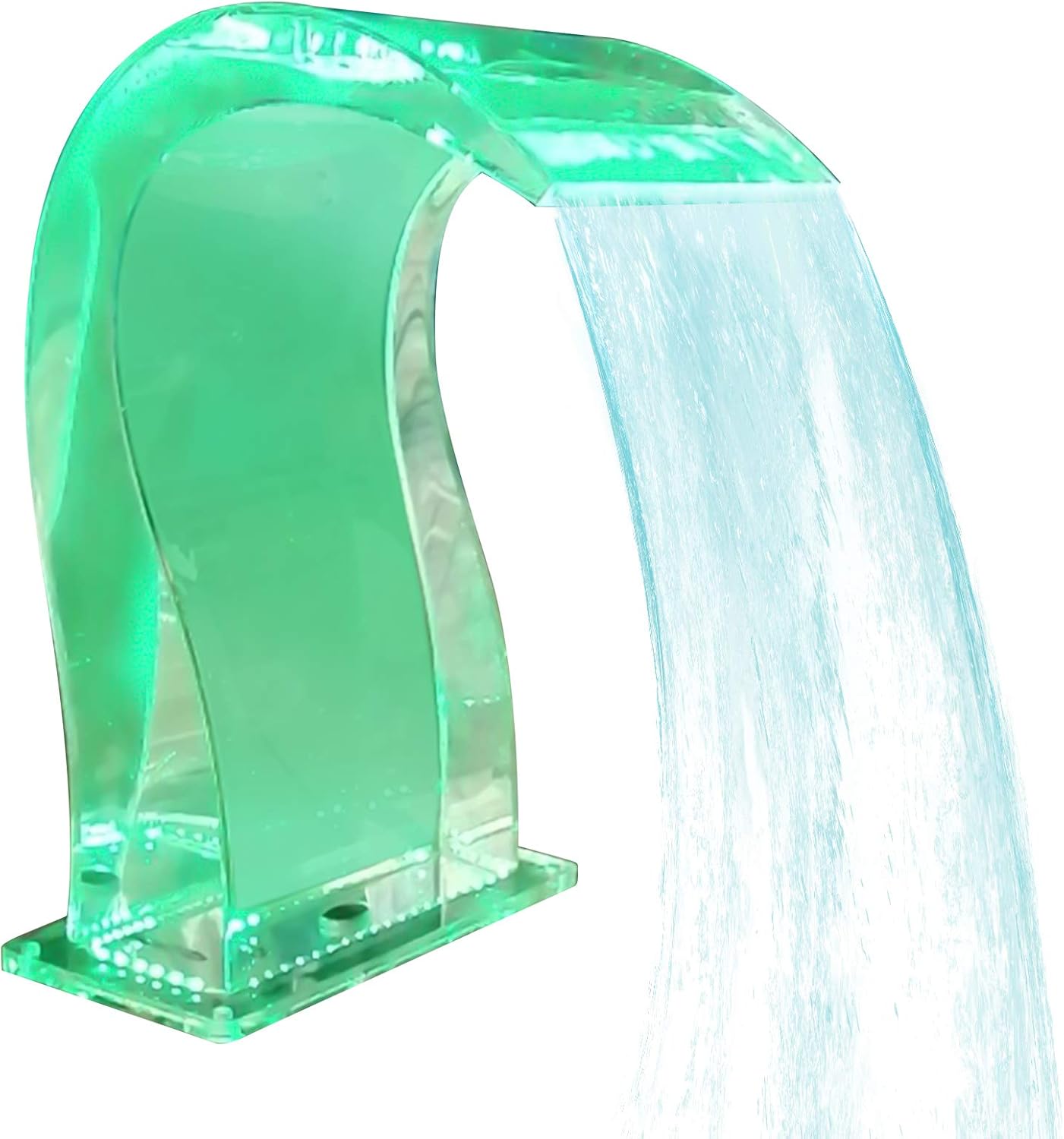 Fuente de Cascada Colorida, Fuente de Piscina de acrílico LED con Control Remoto, Fuentes de Piscina para Piscinas sobre el Suelo, CE / FCC