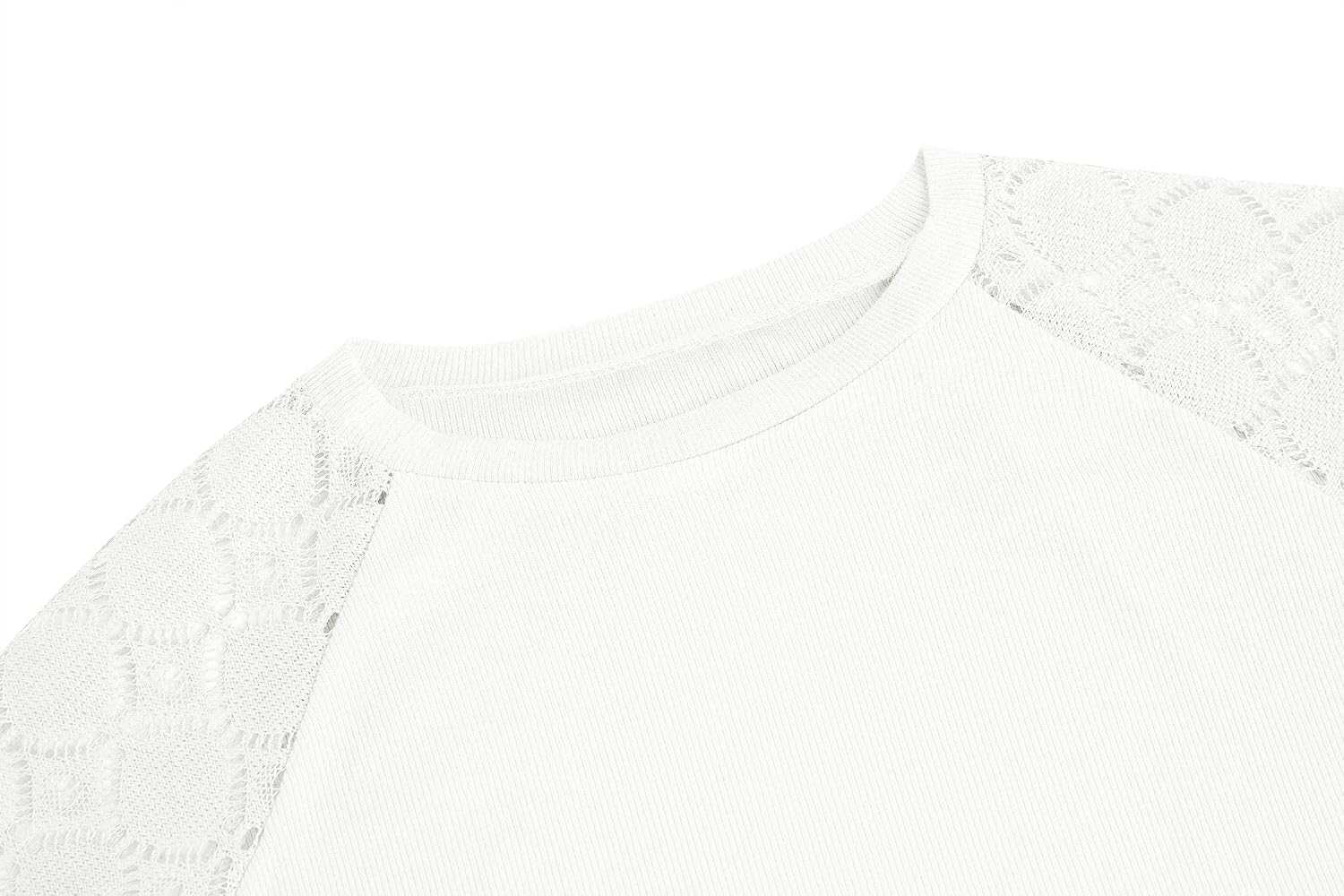 Apbondy Girls Long Sleeve Shirts Casual Crew Neck Lace Loose Blouse Tops