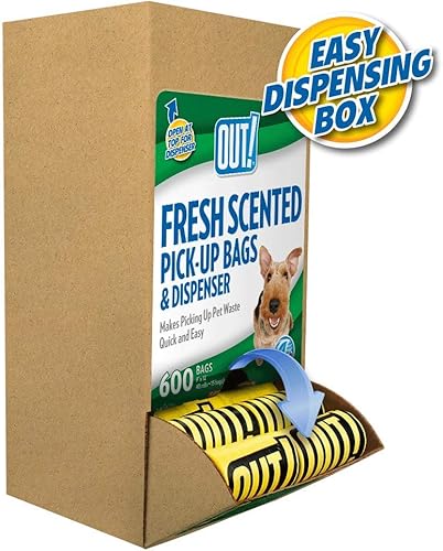 Miniatura 2 de OUT! Bolsas para excrementos de perro Bolsas de basura de perro fuertes y a prueba de fugas 9 x 12 pulgadas, 600 bolsas amarillas