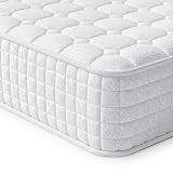 Vesgantti Materac 24 cm wysokości H3, 90 x 200 cm, średnio-twardy, 7-strefowy, materac kieszeniowy, ortopedyczny, materac kieszeniowy, materac z zimnej pianki Öko-Tex (biały, Tight Top)