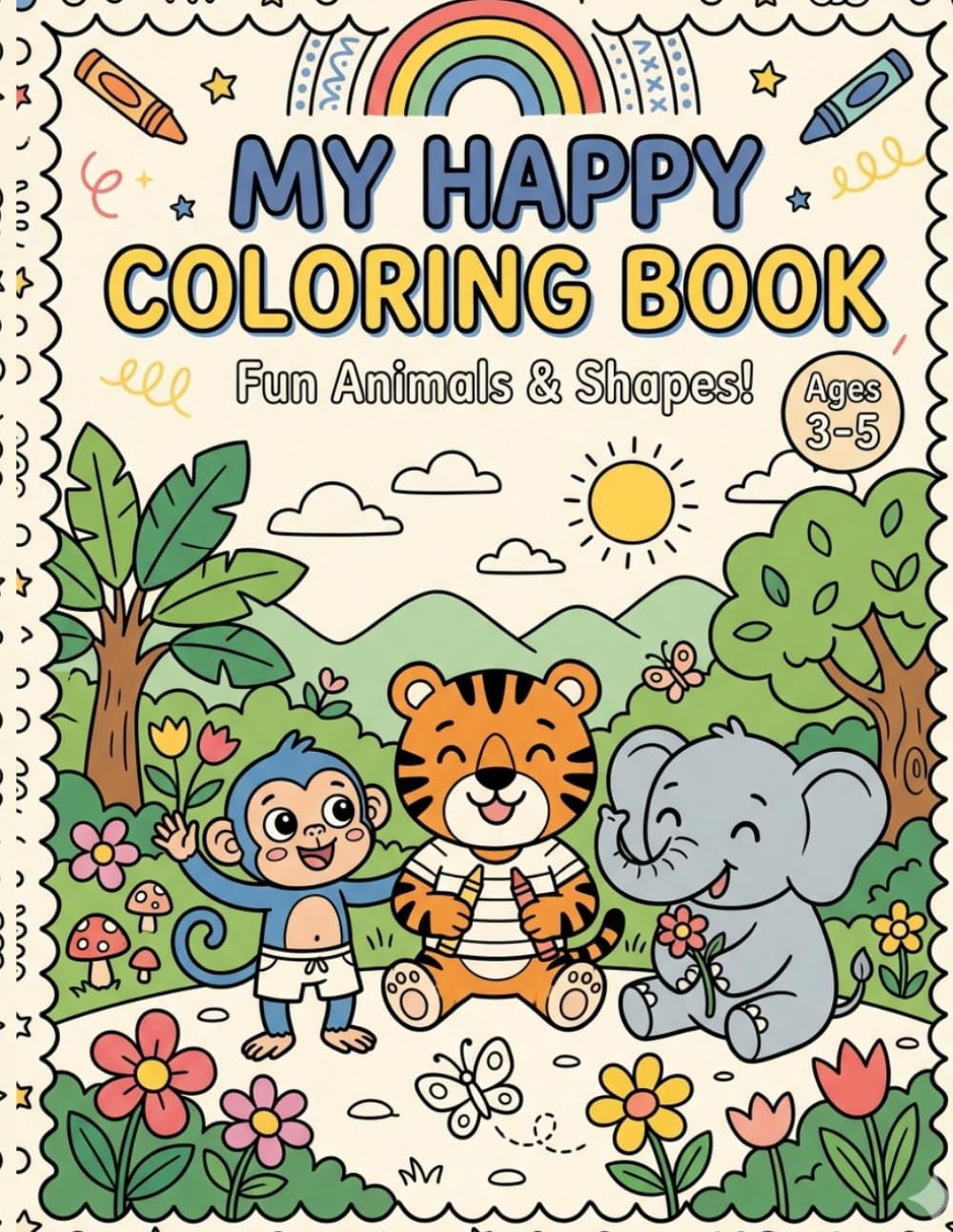 Fun Colouring Book for Kids Ages 3–5