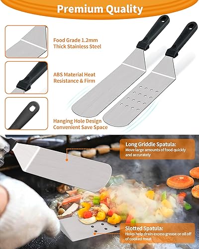 Miniatura 3 de N.Gracia Kit de accesorios de parrilla Blackstone de 28 piezas, regalos para hombres y padres, kit de accesorios para parrilla al aire libre con