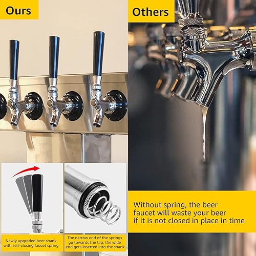 Miniatura 4 de Mango de grifo de cerveza de barril de 3 pulgadas, línea de cerveza de 14 pulgadas, elaboración de púas sin fugas, sin goteo, sin palo, grifo