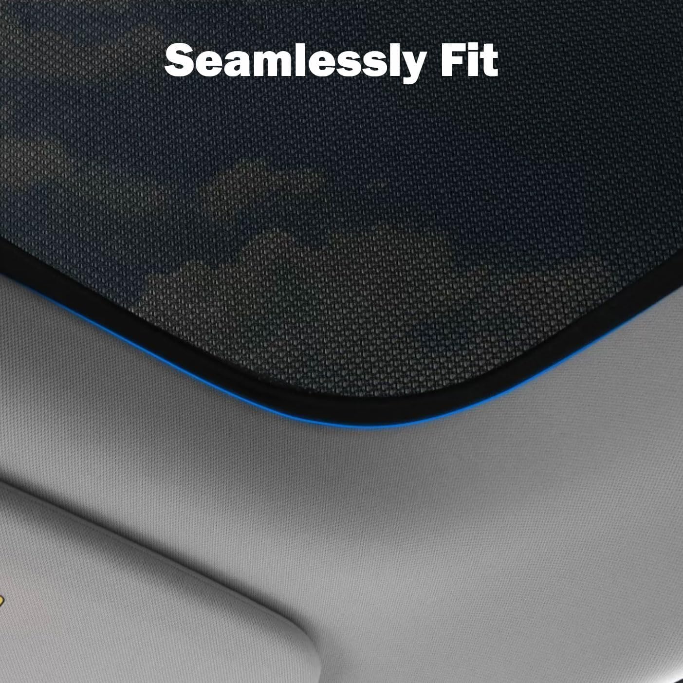 Glass Roof Sunshade for Tesla Model 3 Highhland 2024 Front & Rear Glass Roof Sunroof UV Rays Protection Heat Insulation Roof Window Sun Protection Foldable Sunshield Heatshield