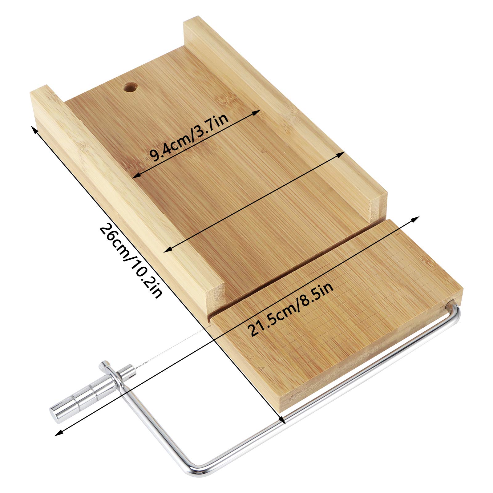 Stampo per sapone fai da te, regolabile, in legno di bambù resistente e silicone, per saponi e torte fatti a mano (#2)