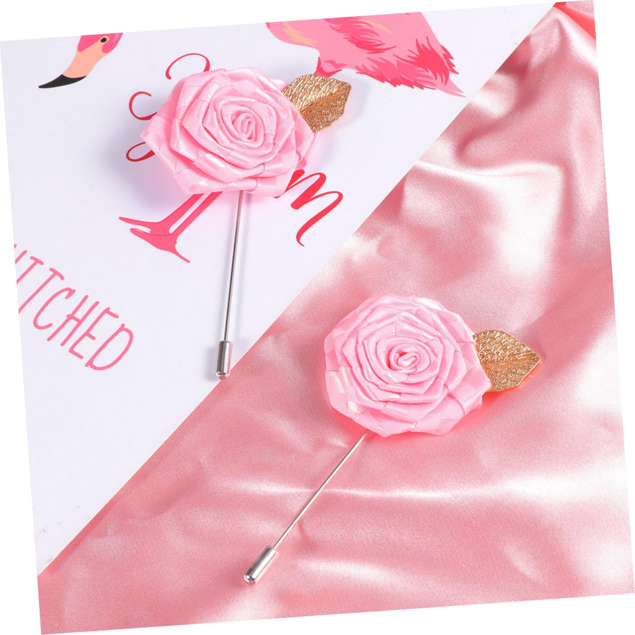 GALPADA 24pezzi Tessuto Per Abbigliamento Spille Da Giacca Eleganti Per Decorazione Di Adatte Matrimoni e Feste Rosa