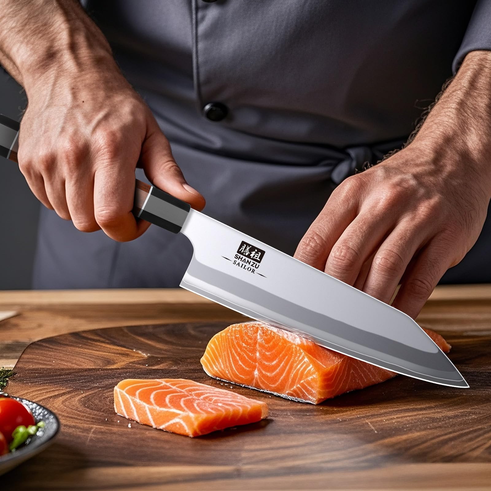 SHAN ZU 8 Inch Japanese Chef Knife, 9 Layers 10Cr15MoV High Carbon Steel — Amazon image 5