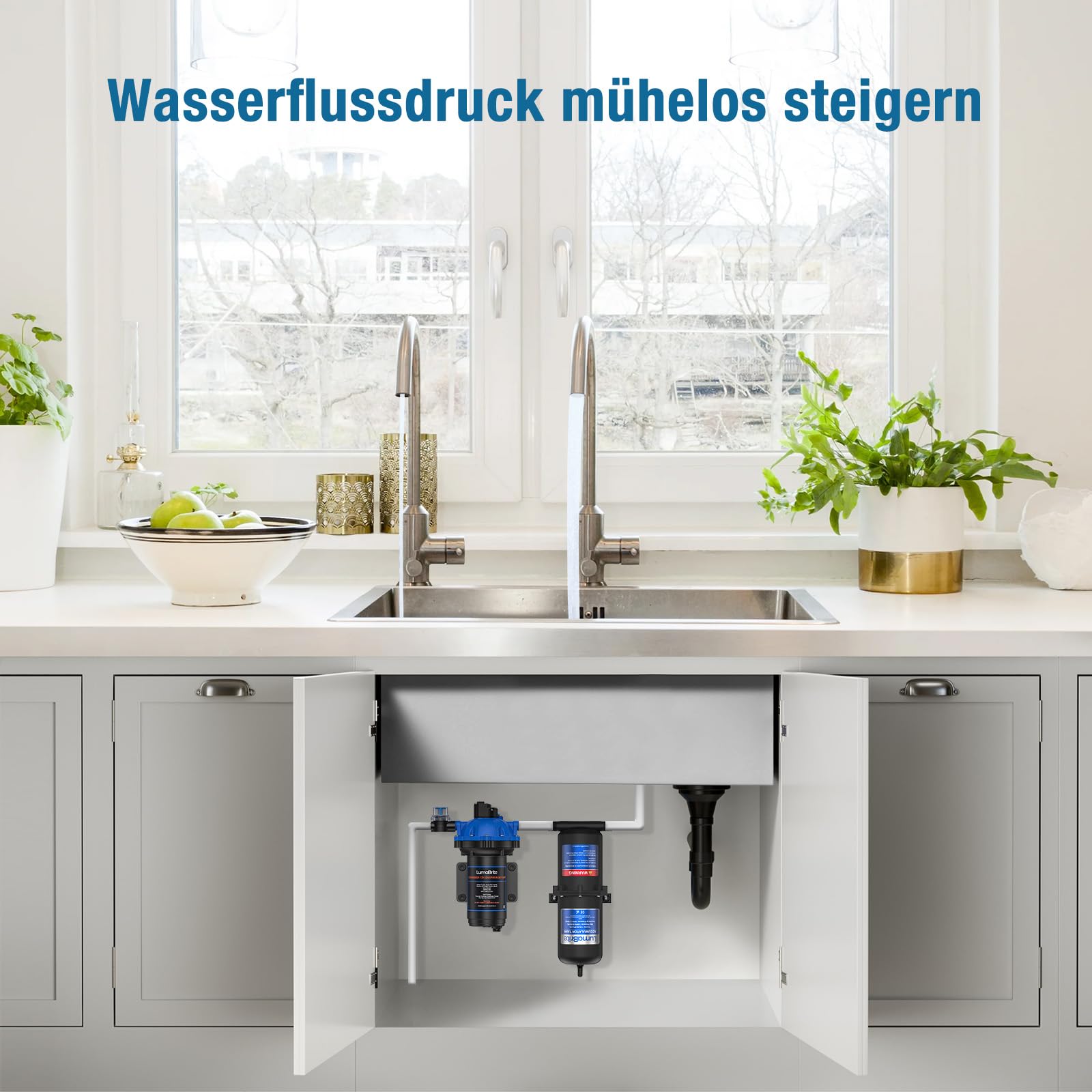 Druckspeichertank 1L 125 PSI Ausdehnungsgefäß Trinkwasser Drucklufttank Akkumulator Drucktank Druckspeichertank für Boots Reiseanhänger Wohnwagen Water System Zubehör