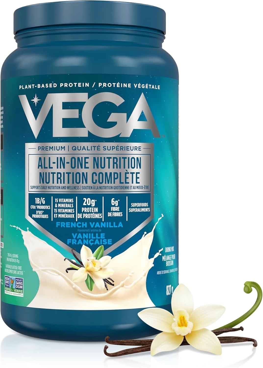 Honest review of Vega Premium All-in-One Nutrition Protein Powder – 20g Plant-Based Vegan Protein, Vitamins & Probiotics, Vanilla, 827g (20 Servings)