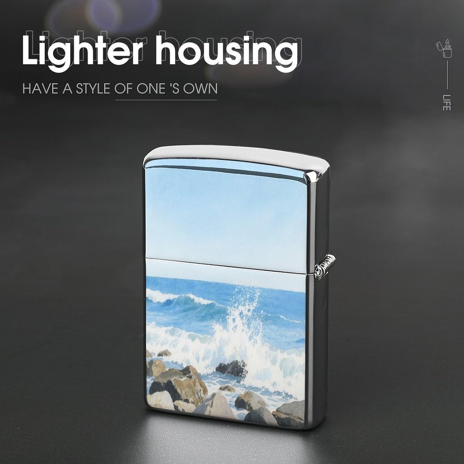 Glacier Cracks Lighter Case Cover Holder Lighter Sleeve