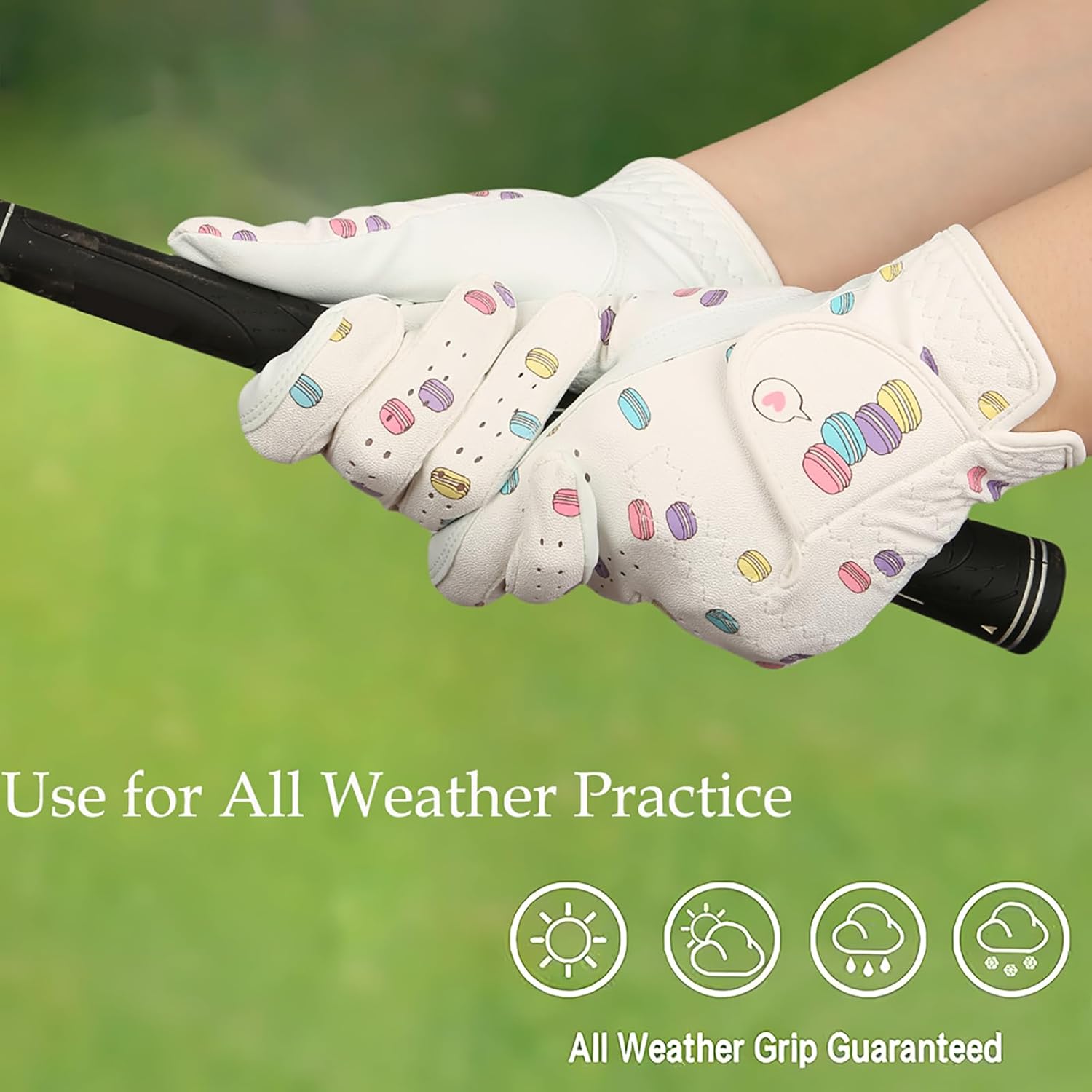 Ladies Women's Golf Gloves Both Hands,Non-Slip Wet Hot Cool Grip Golf Gloves Elastic Fabric Breathable,Left Right Handed rain hot Golf Accessories - Image 4