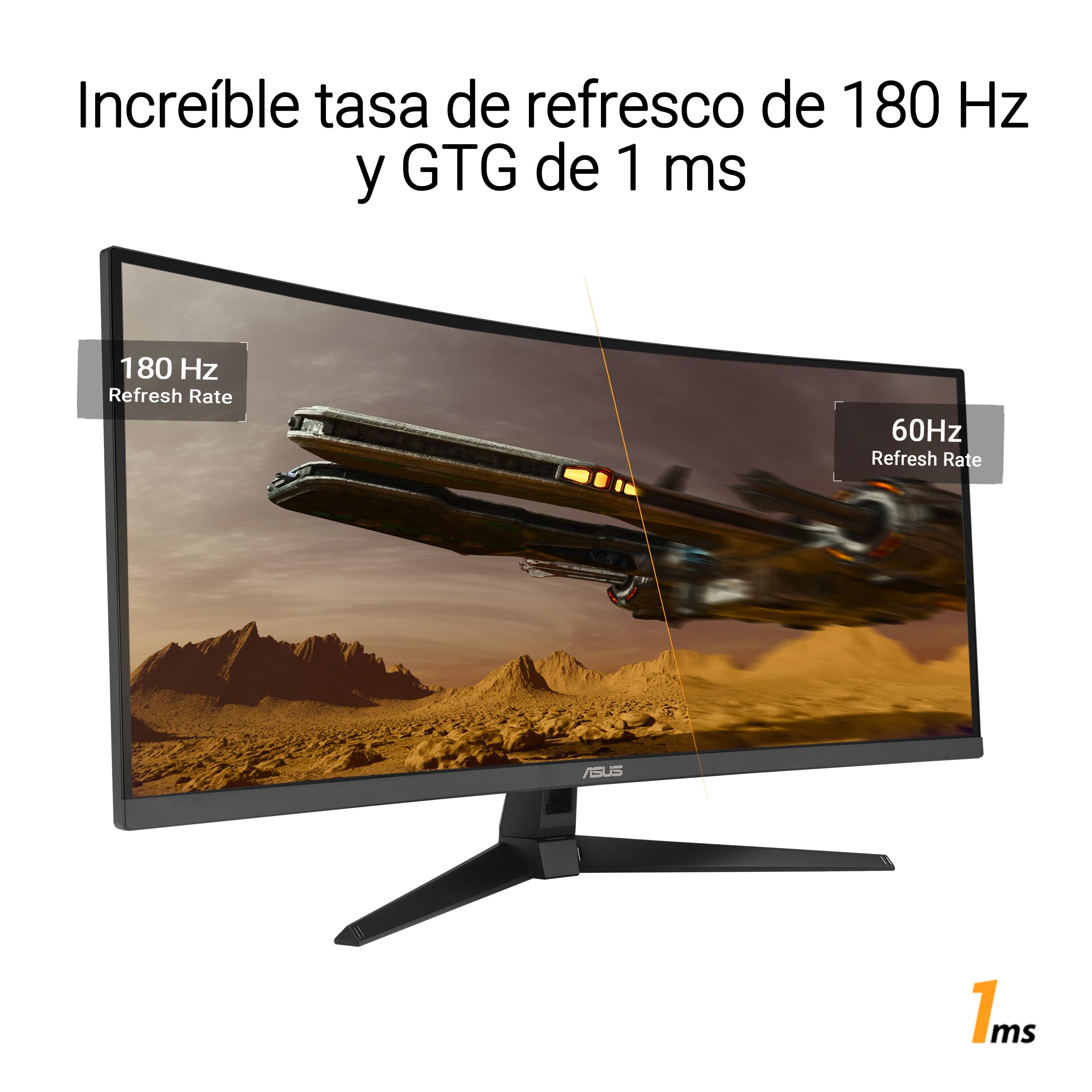 ASUS TUF Gaming VG34VQ3B - Monitor Curvo WQHD de 34" | 180 Hz, ELMB SYNC, FreeSync Premium, 1 ms MPRT, 90% DCI-P3, DisplayWidget Center