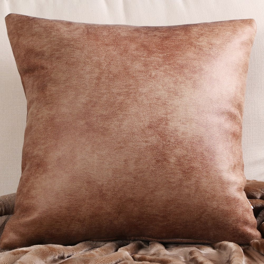 Oreiller minimaliste moderne lavable en cuir fini les coussins tachés