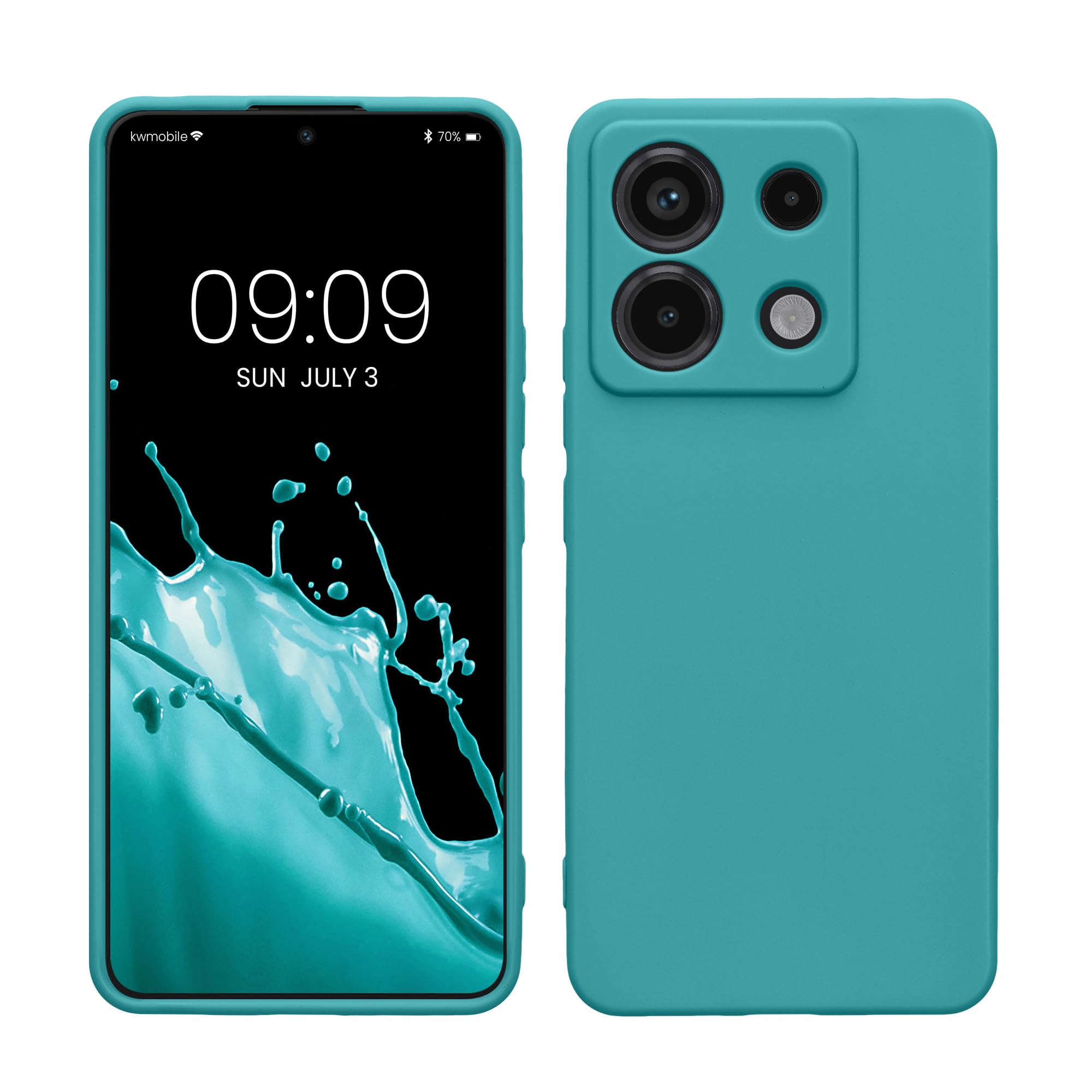 kwmobile Carcasa Compatible con Xiaomi Redmi Note 14 Pro 5G / Poco X7 Funda - Funda Ultrafina de TPU con Bordes elevados - Lavanda Metalizado — view 328