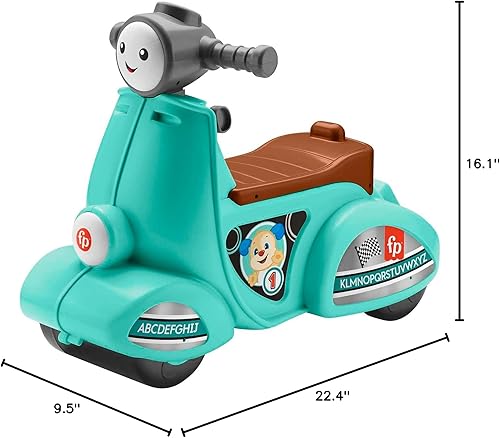 Miniatura 7 de Fisher-Price Juguete de Montar para Niños Pequeños Laugh & Learn Smart Stages Cruise Along Scooter con Luces, Música y Aprendizaje para Bebés de 1+