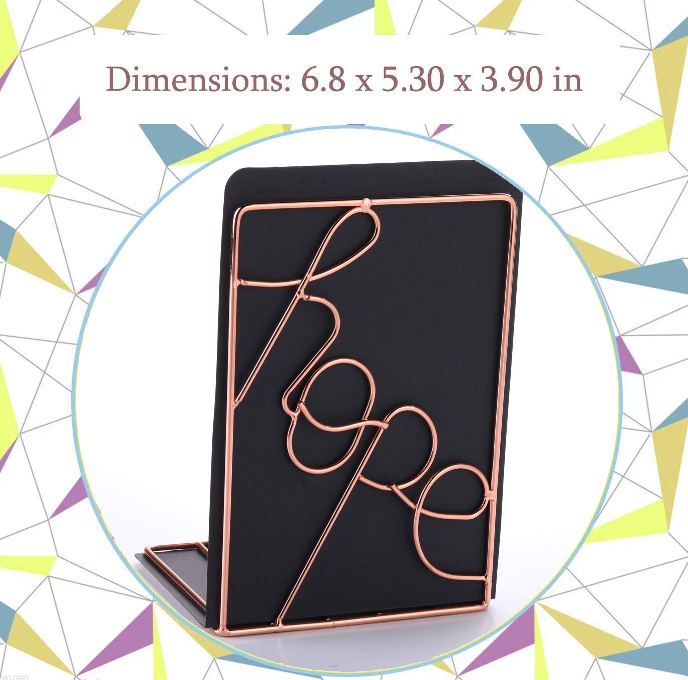 Fermalibri A Forma Di Rosa In Metallo - Paio, Design Cavo, Base Antiscivolo, Per Libreria O Scrivania