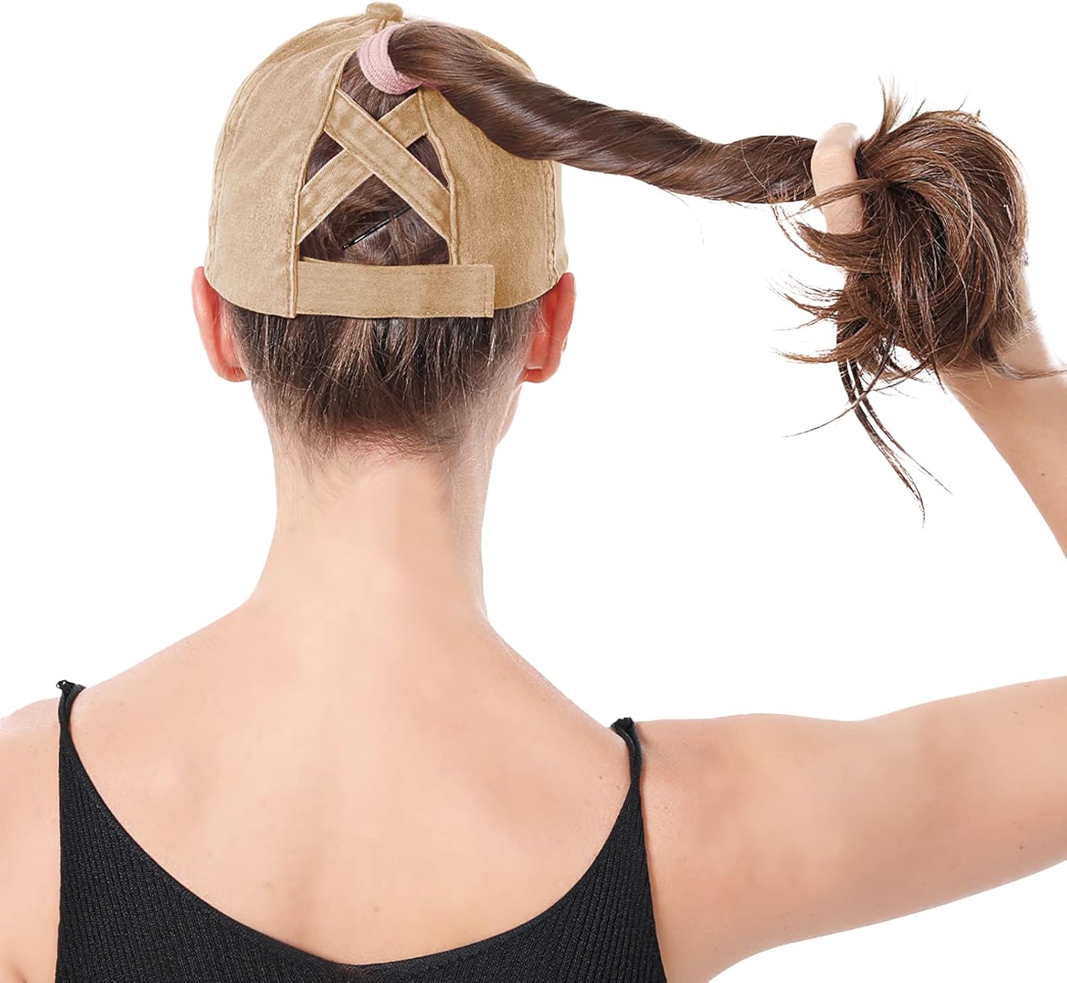 Criss Cross Ponytail Hat Women Washed Distressed Jamaica Ubuy