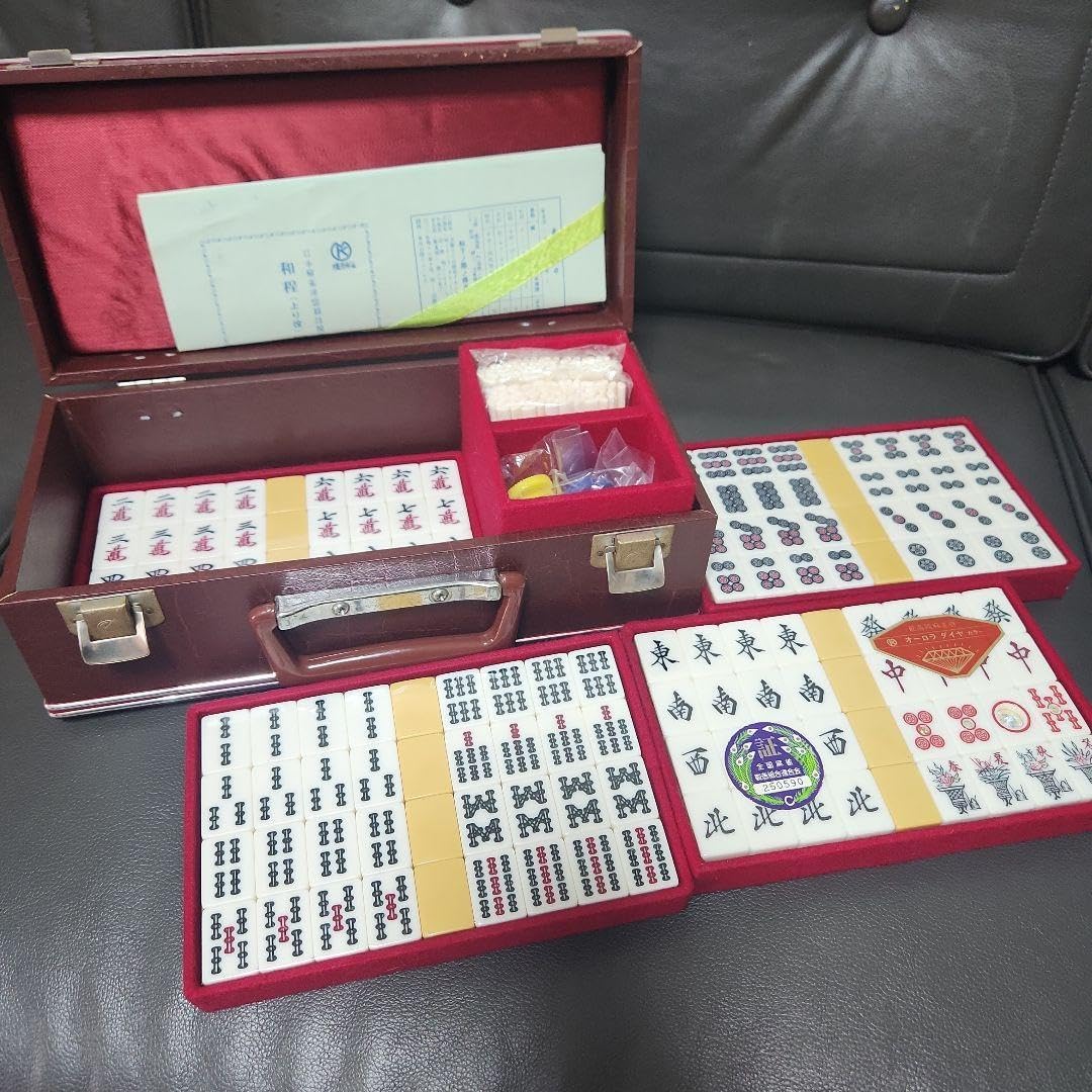 昭和希少品】キングバード 最高級麻雀牌 オールブラック 黒