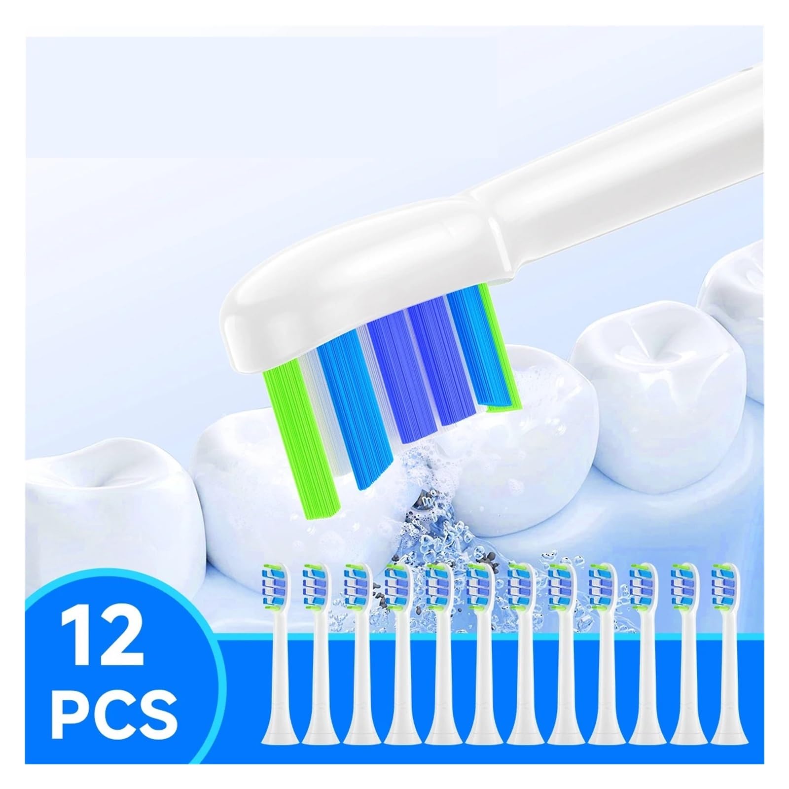 4PCS Zahnbürstenköpfe für Erwachsene, kompatibel mit Philips | Ersatzbürstenköpfe aus Kunststoff für die tägliche Mundpflege von Erwachsenen(20HB60C)