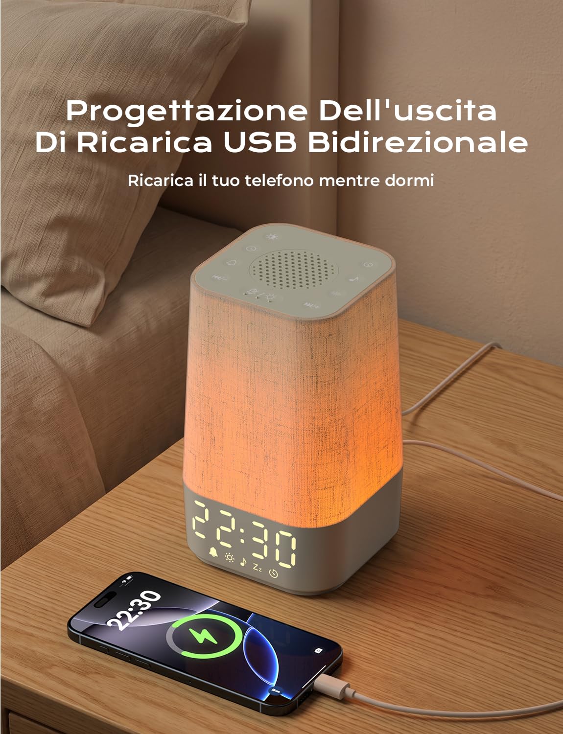 Sveglia da Comodino,Sveglia Luminosa con Simulazione Dell'alba