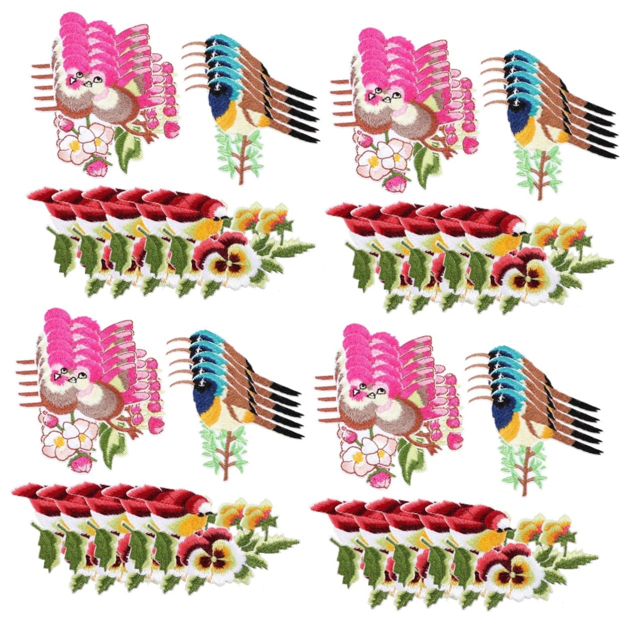 jojofuny 4 Set Toppe Ricamate Forma Per Abbigliamento Applicazioni Per Cucire E Decorare Patch Per Jeans E Facile Applicazione 15 Pezzi * 4