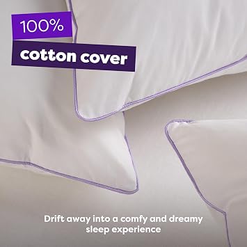 Slumberdown Premium Cotton Pillows 4 Pack Hotel Quality for Luxury Comfort