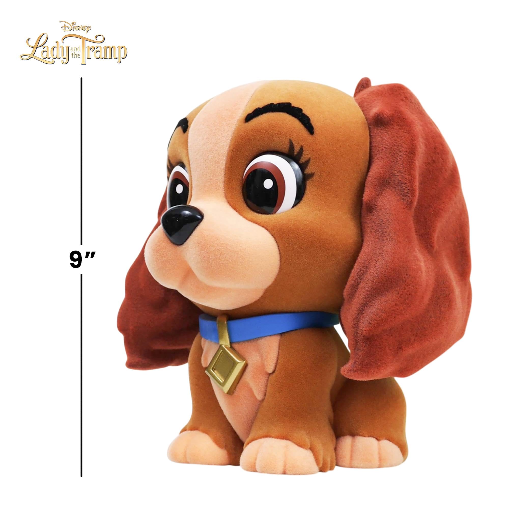 Lady Coin Bank Figurine - Disney Dog - Lady and the Tramp | Marchandise sous licence officielle
