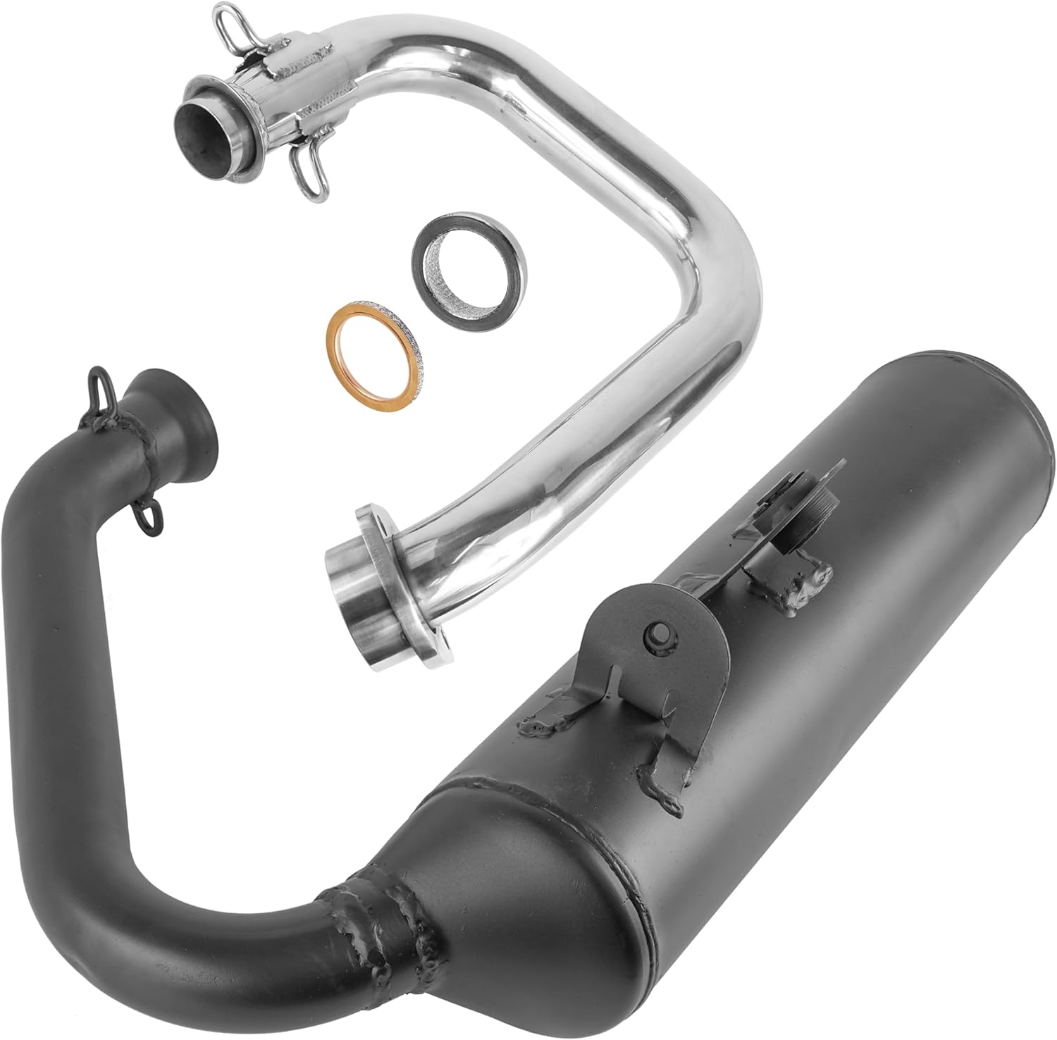 Caltric Muffler Silencer Pipe with Gasket Compatible with Yamaha Viking 700 YXM700 4X4 2014 2015 2016-2021
