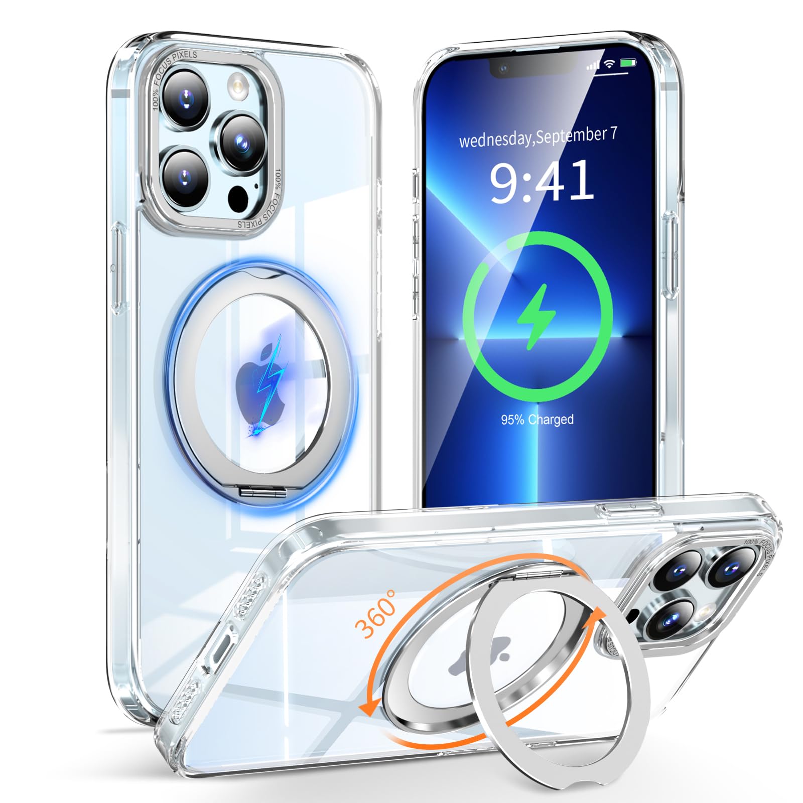 KWATUNG iphone 13 pro 用 ケース magsafe対応 ワイ…
