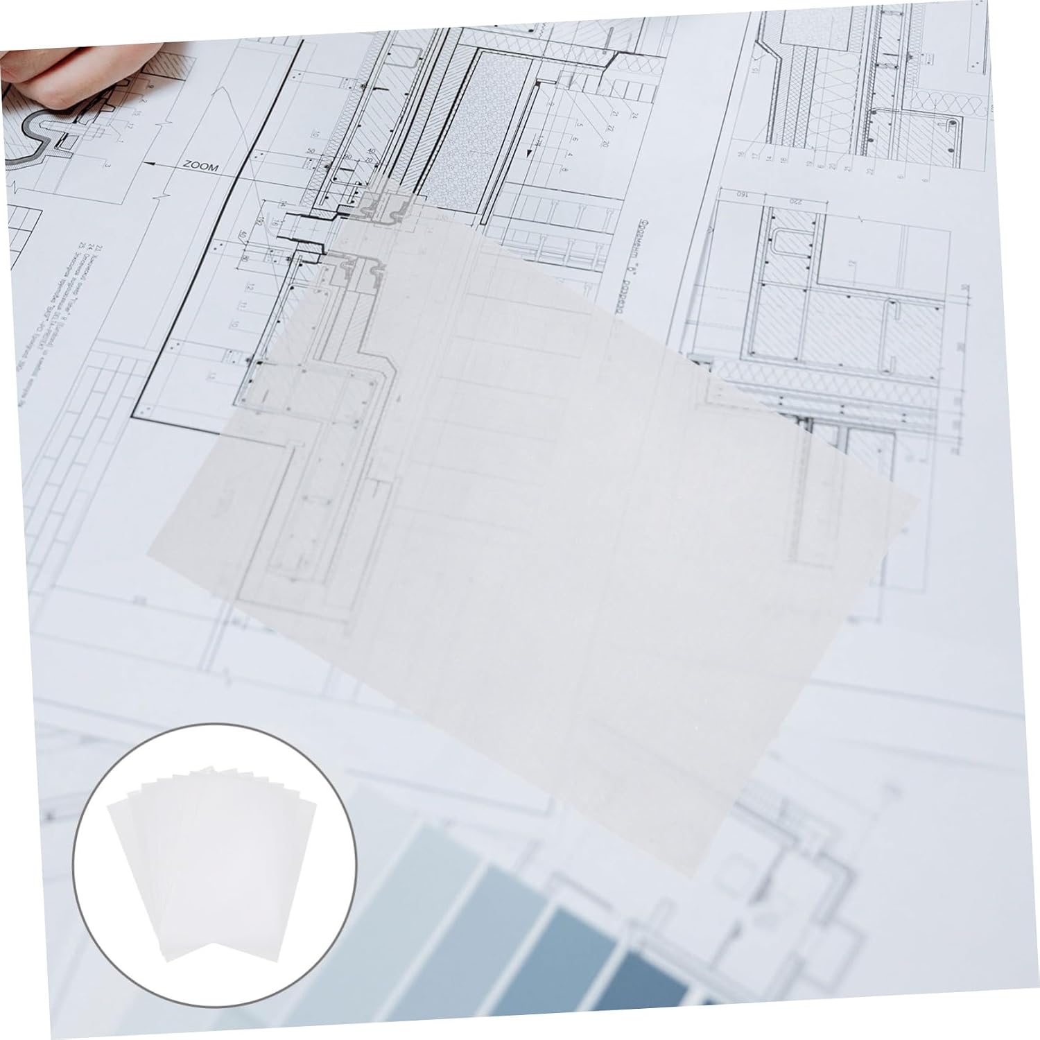 Gadpiparty 100sheets Translucent Tracing Paper Pad for Drawing Sketching Printing Blank Printable Art Paper for Photography Crafting