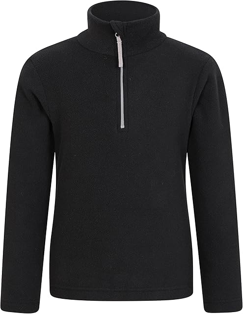 Mountain Warehouse Camber Kids Fleece Top - Lightweight & Breathable Sweater, Quick Drying Sweatshirt, Warm Pullover - for Spring, Travel & Outdoors