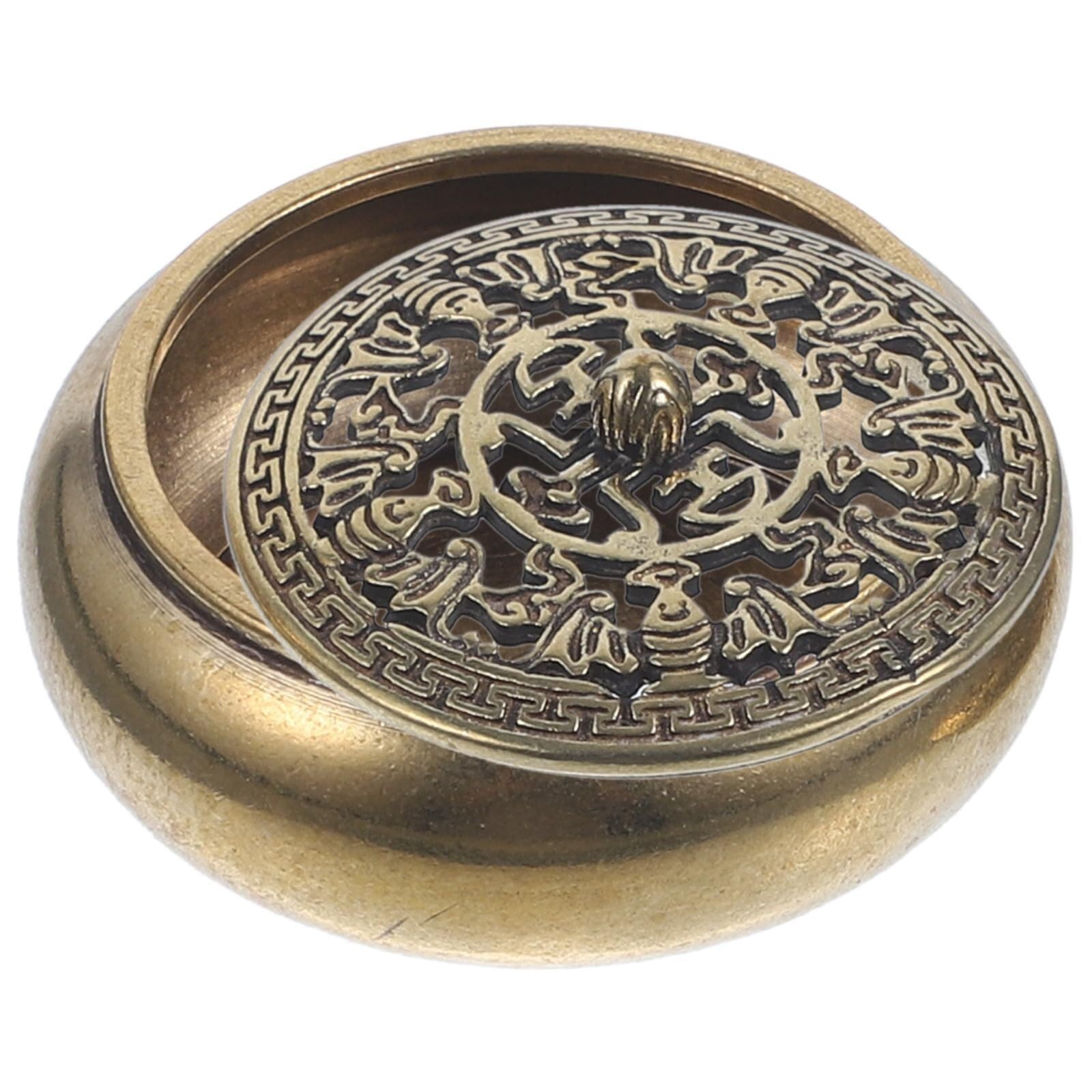 Brass Incense Burner,Mini Censer Holder,Creative Metal Home Incense Holder for Meditation,Aromatherapy&Desktop Decoration