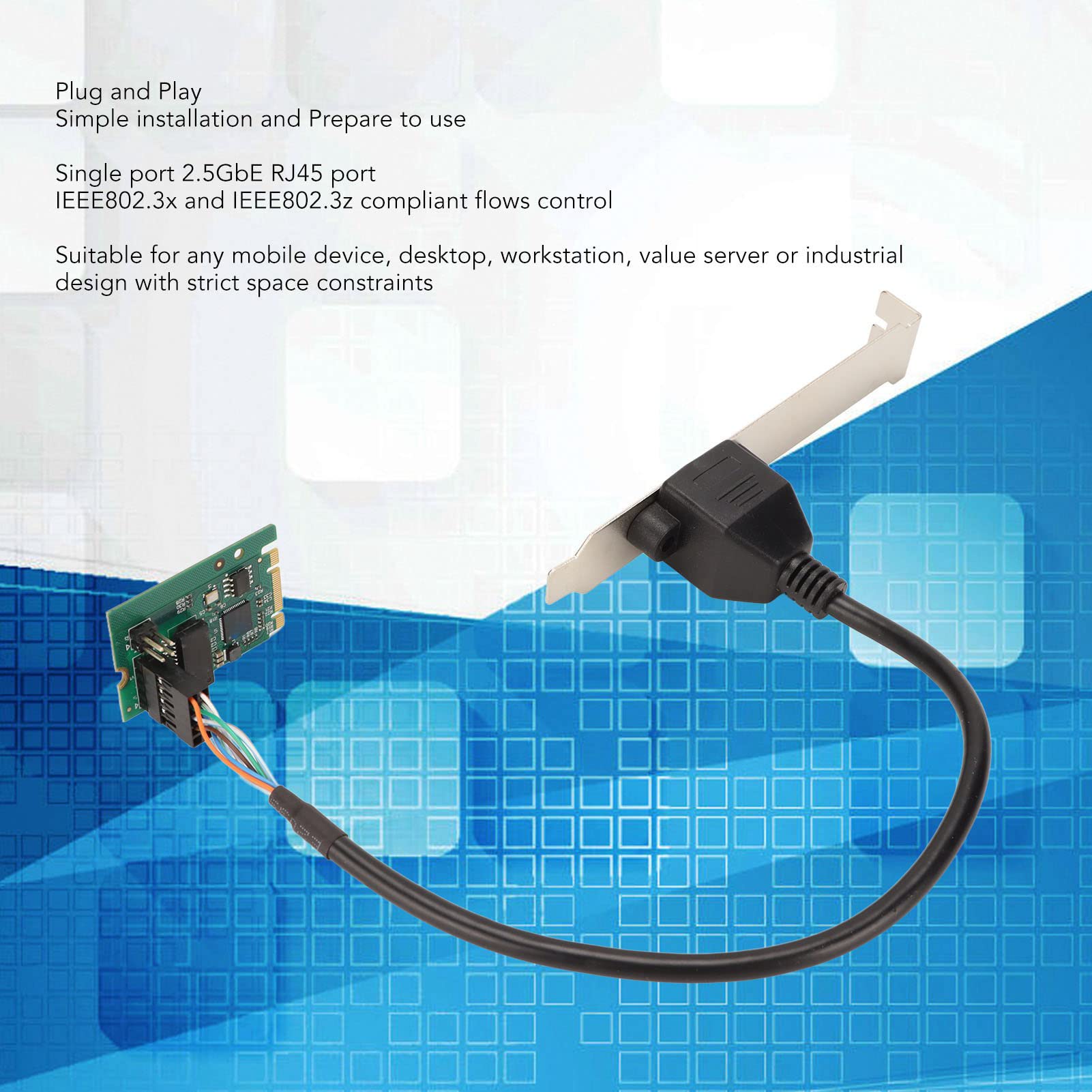 Fabater M.2 B M Server NIC 2.5G, Singola Porta RJ45 Adattatore Ethernet