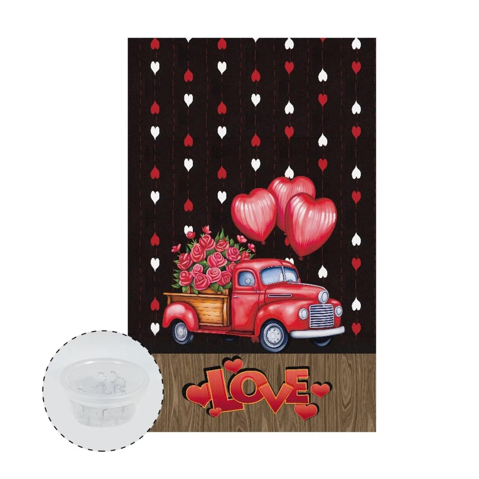 GLENLCWE Red Valentines Day Truck Love Slipcovers for Couches and Sofas Recliner Headrest Protector Dining Chair Slipcover Headrest Dust Cover 1 Pcs